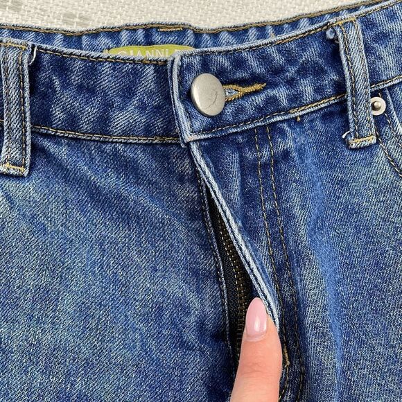 Gianni Bini Shorts Women's 28 Distressed Cutoff Frayed Hem Denim Blue Boyfriend - Picture 6 of 9